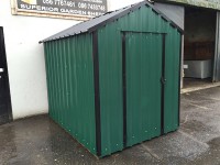 14ft x 6ft Green Steel Garden Shed